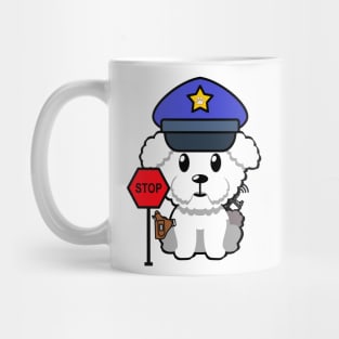 Cute furry dog is a police Mug